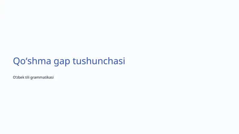 Qoʻshma gap tushunchasi 1