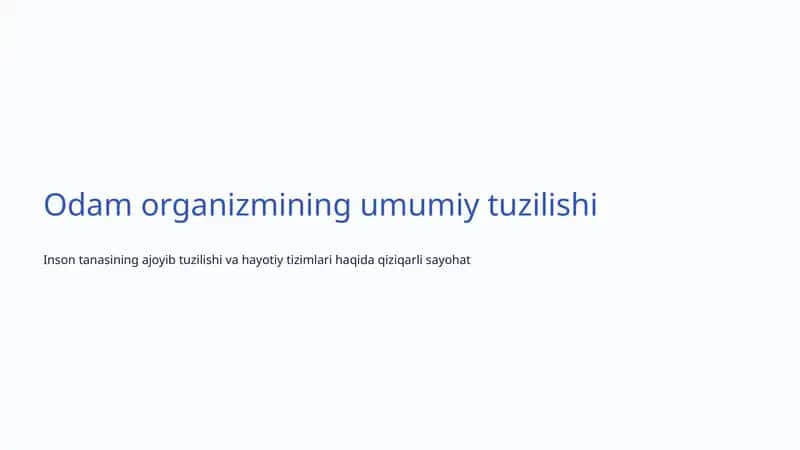 Inson organizmining tuzilishi 1