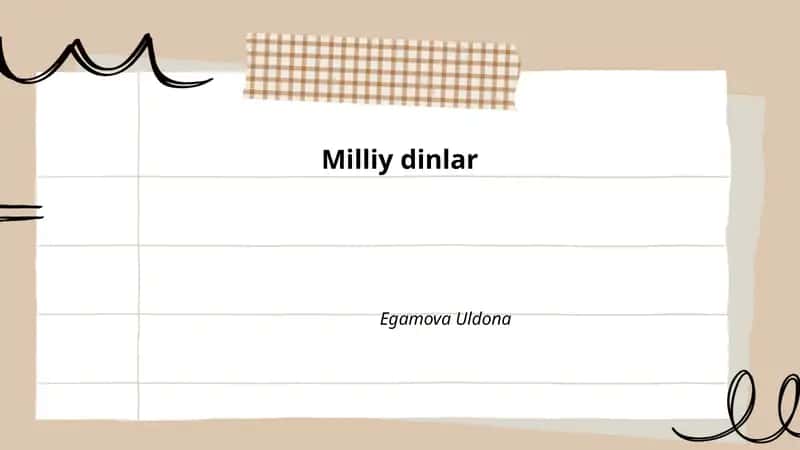 Milliy dinlar 1