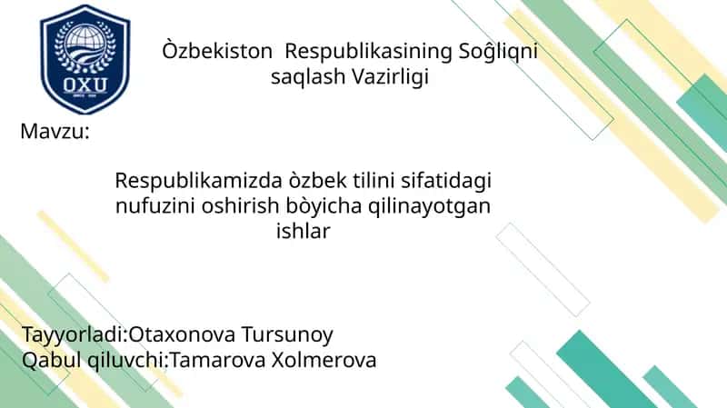 Davlat siyosati va qonunchilik sohasidagi ishlar 1