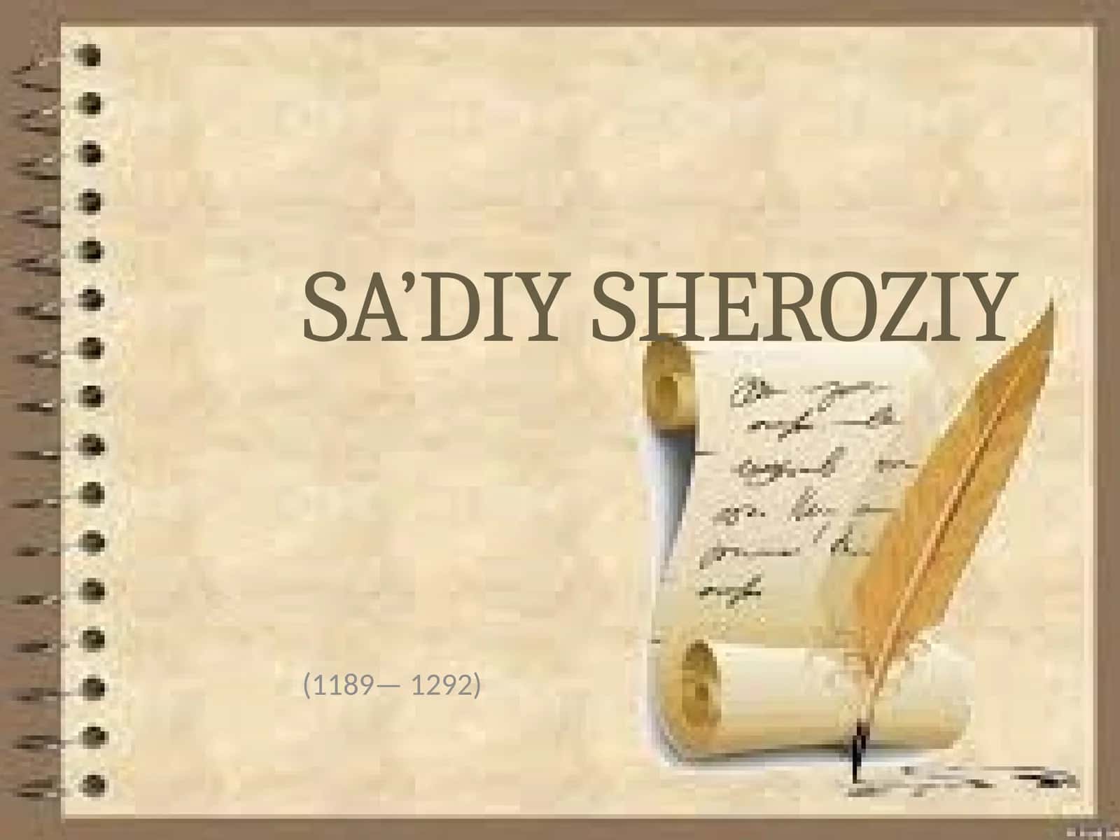 SA’DIY SHEROZIY 1