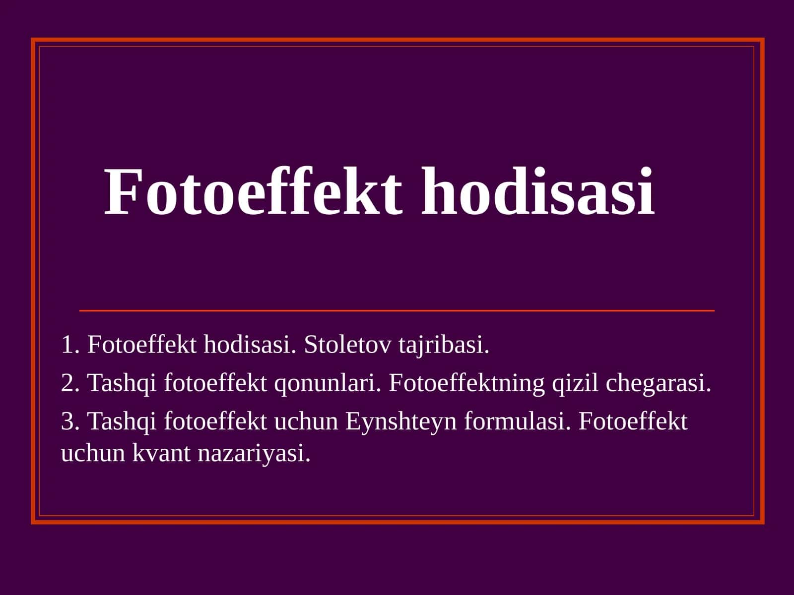 Fоtоeffеkt hоdisasi 1