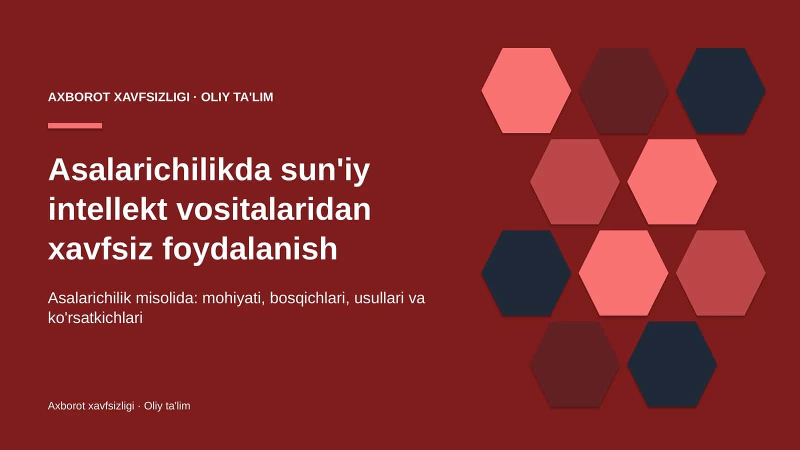 Asalarichilikda sun'iy intellekt vositalaridan xavfsiz foydalanish 1