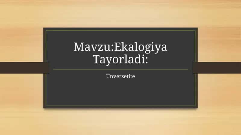Ekalogiya 1