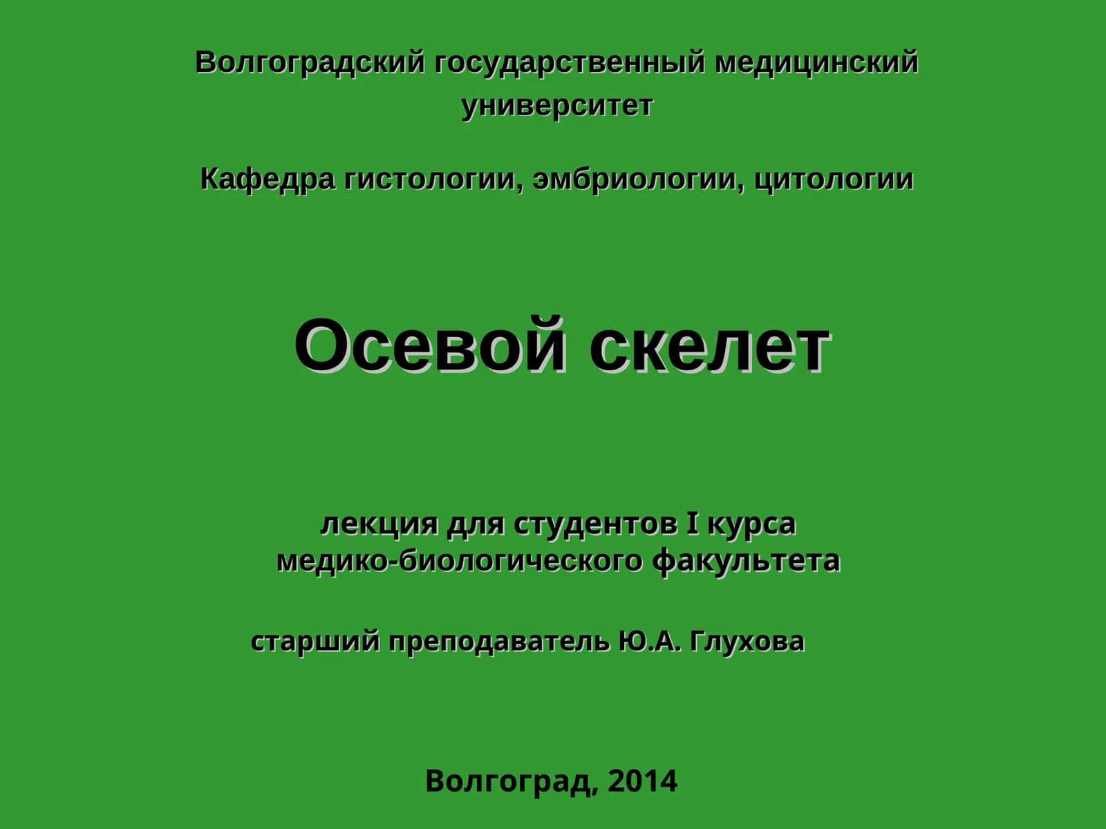 Осевой скелет 1