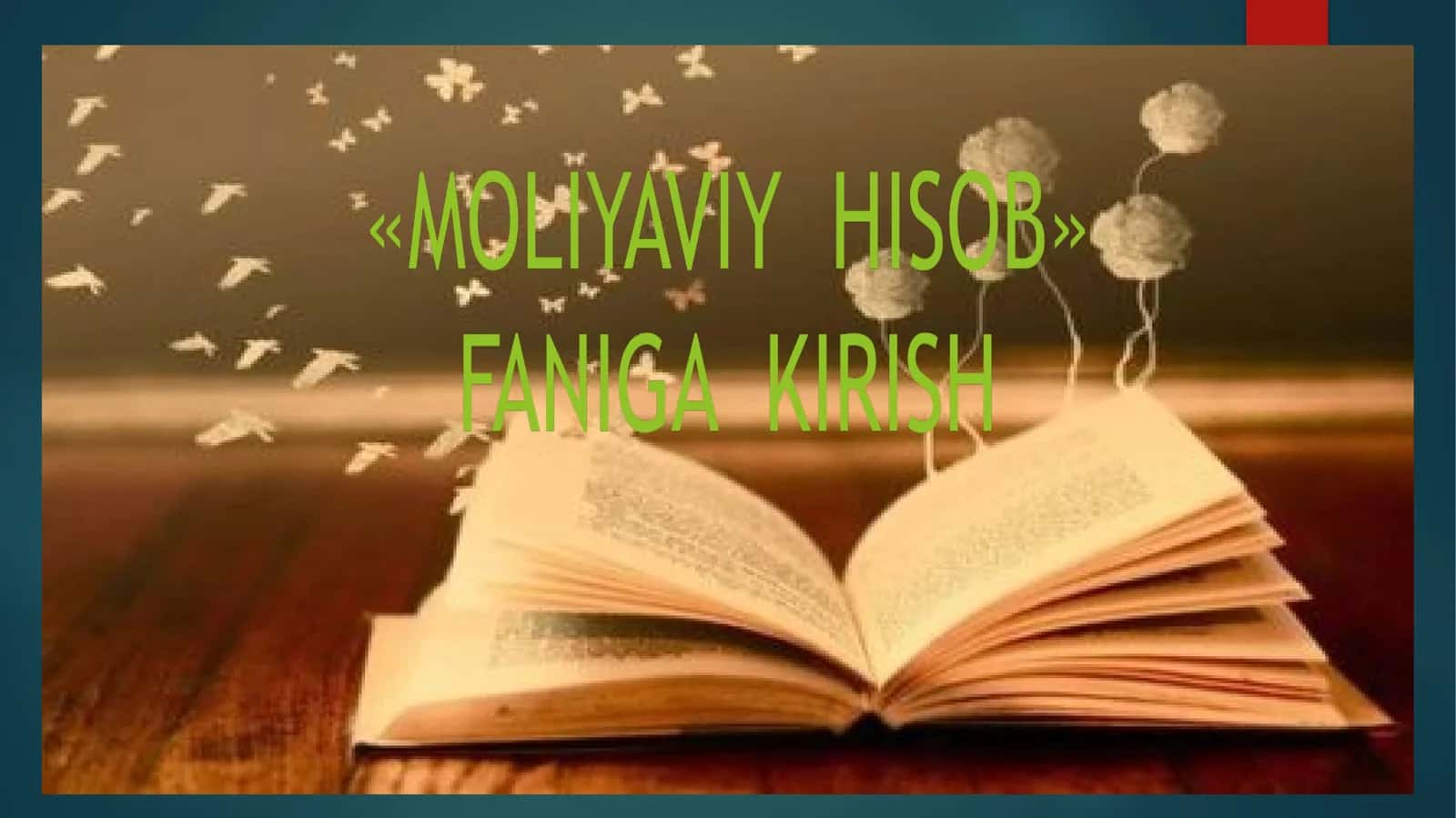 Moliya hisobi turlari 1