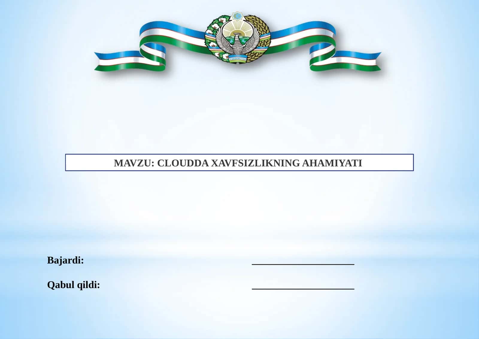CLOUDDA XAVFSIZLIKNING AHAMIYATI 1