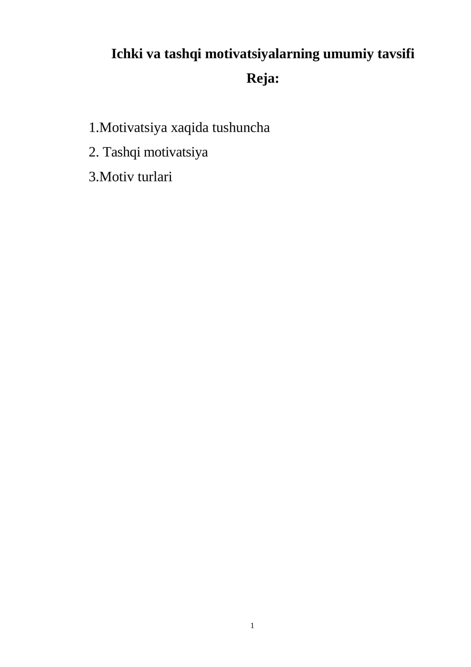 Motivatsiya turlari 1