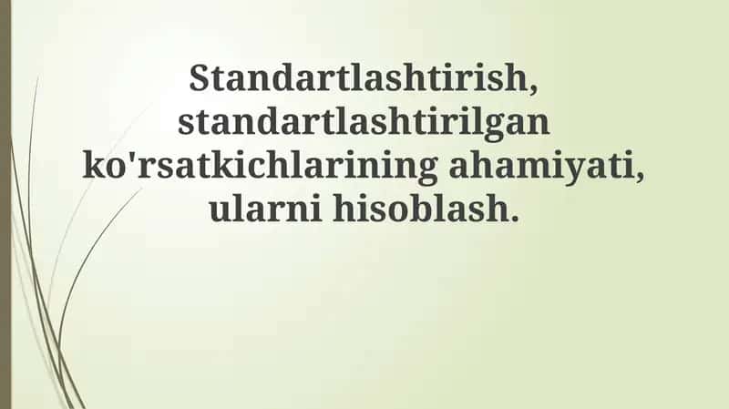 Standartlashtirish 1