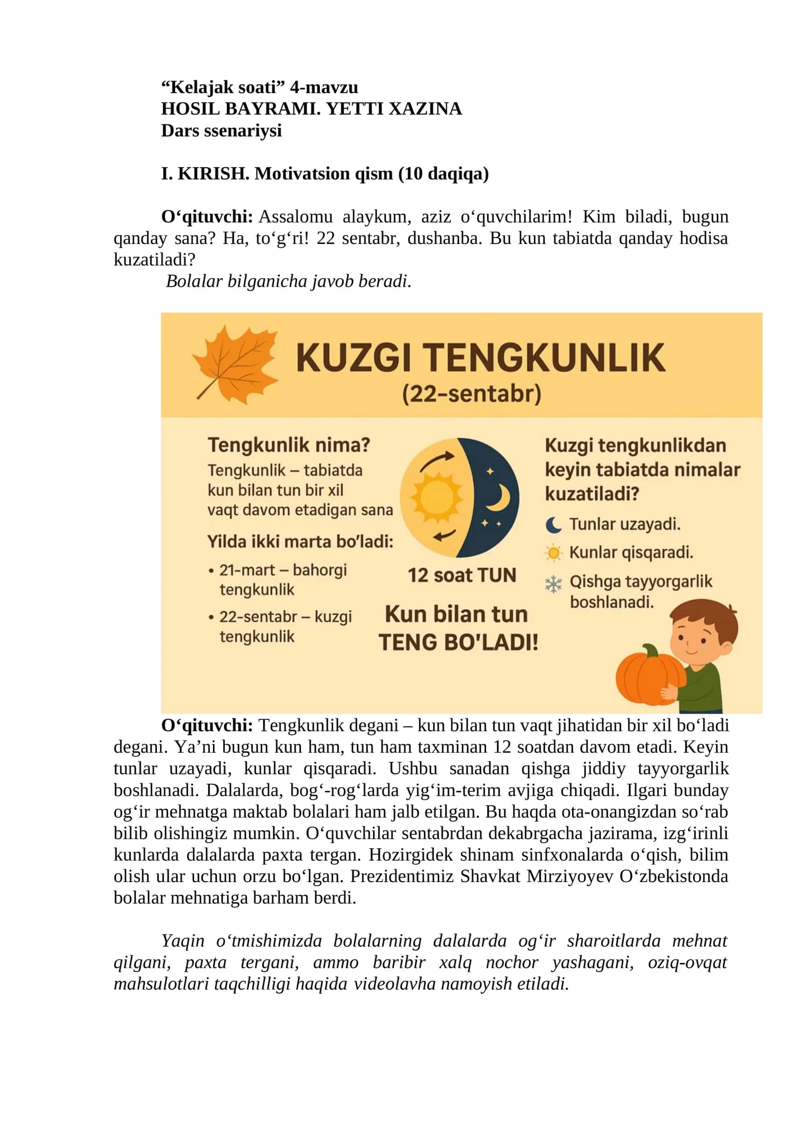 Kelajak soati 4-mavzu 1