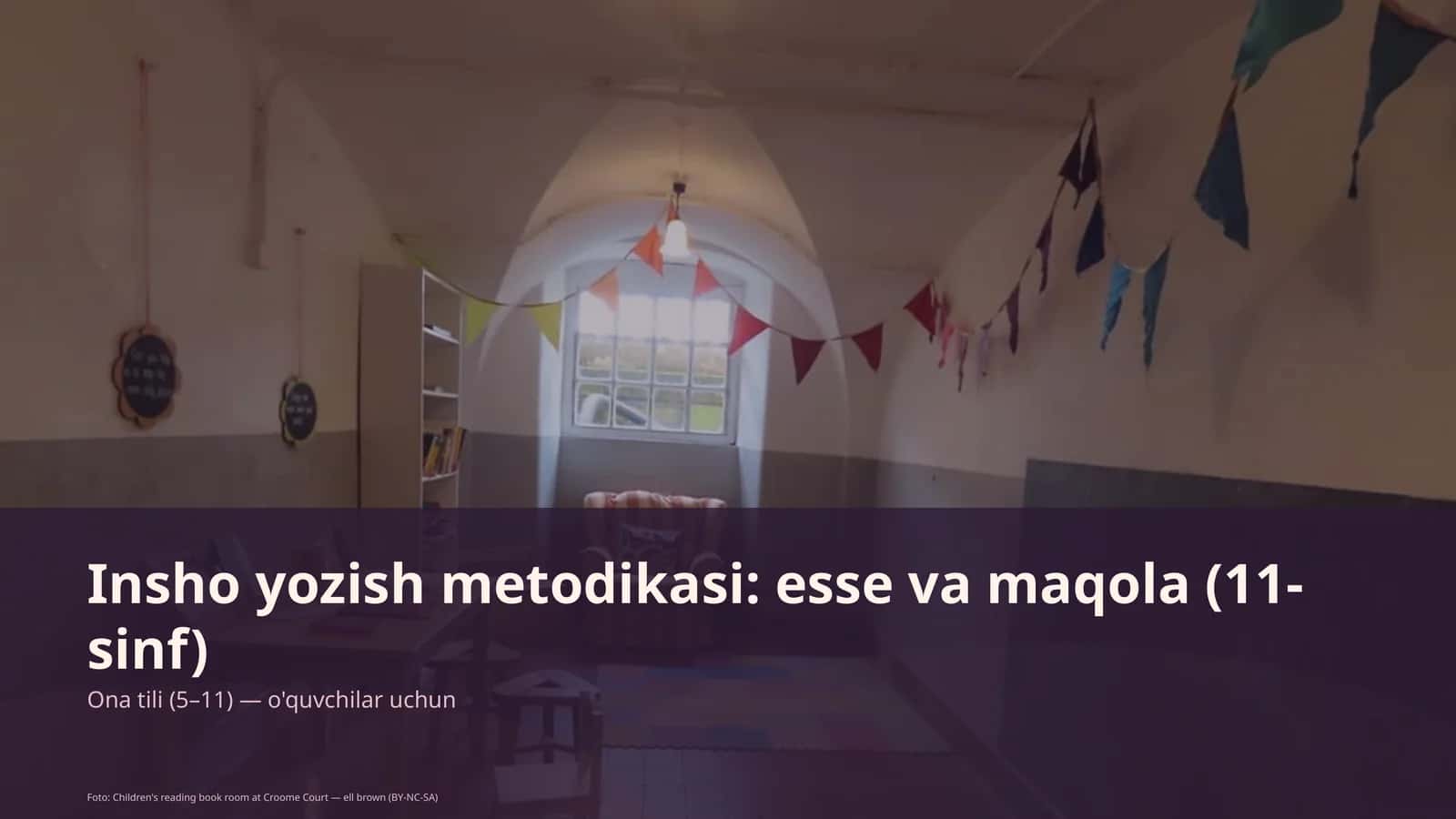 Insho yozish metodikasi: esse va maqola (11-sinf) 1