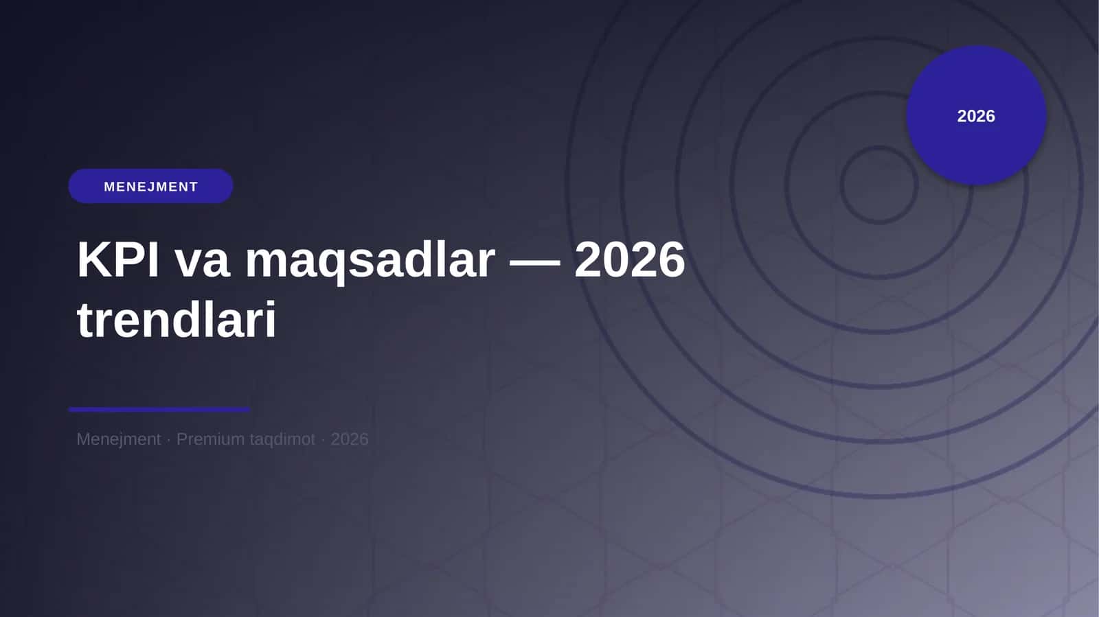 KPI va Maqsadlar - 2026 Trendlari 1