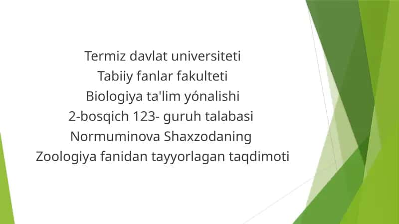 Baliqlarning Sistematikasi 1