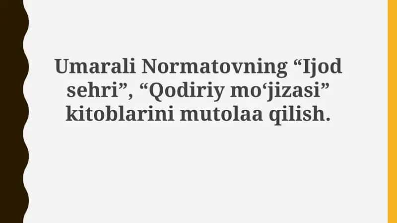 "Ijodsehri", "Qodiriymo‘jizasi" 1