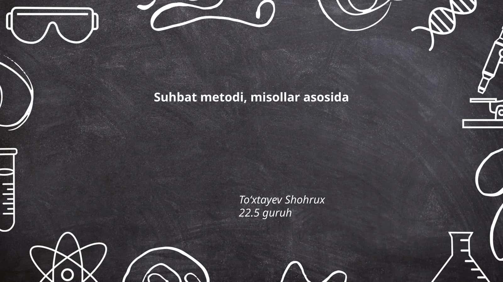 Suhbat metodi, misollar asosida 1