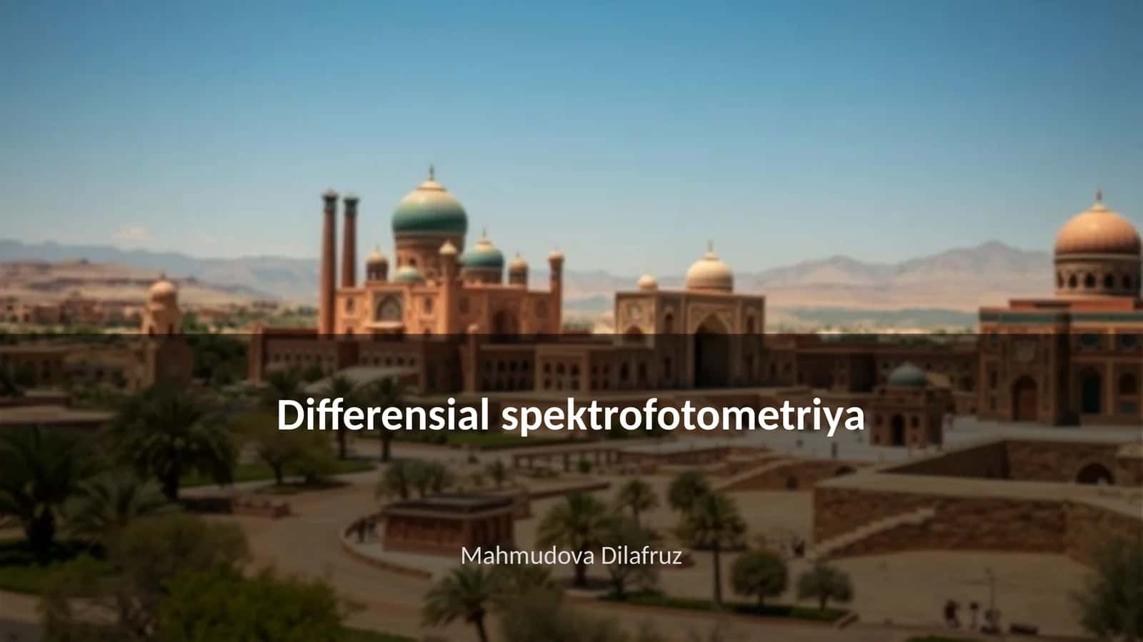 Differensial spektrofotometriya 1