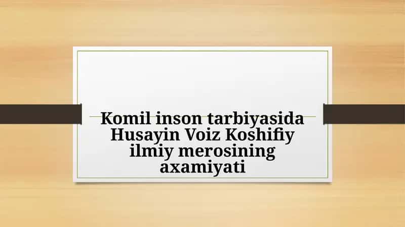 Husayin Voiz Koshifiy 1
