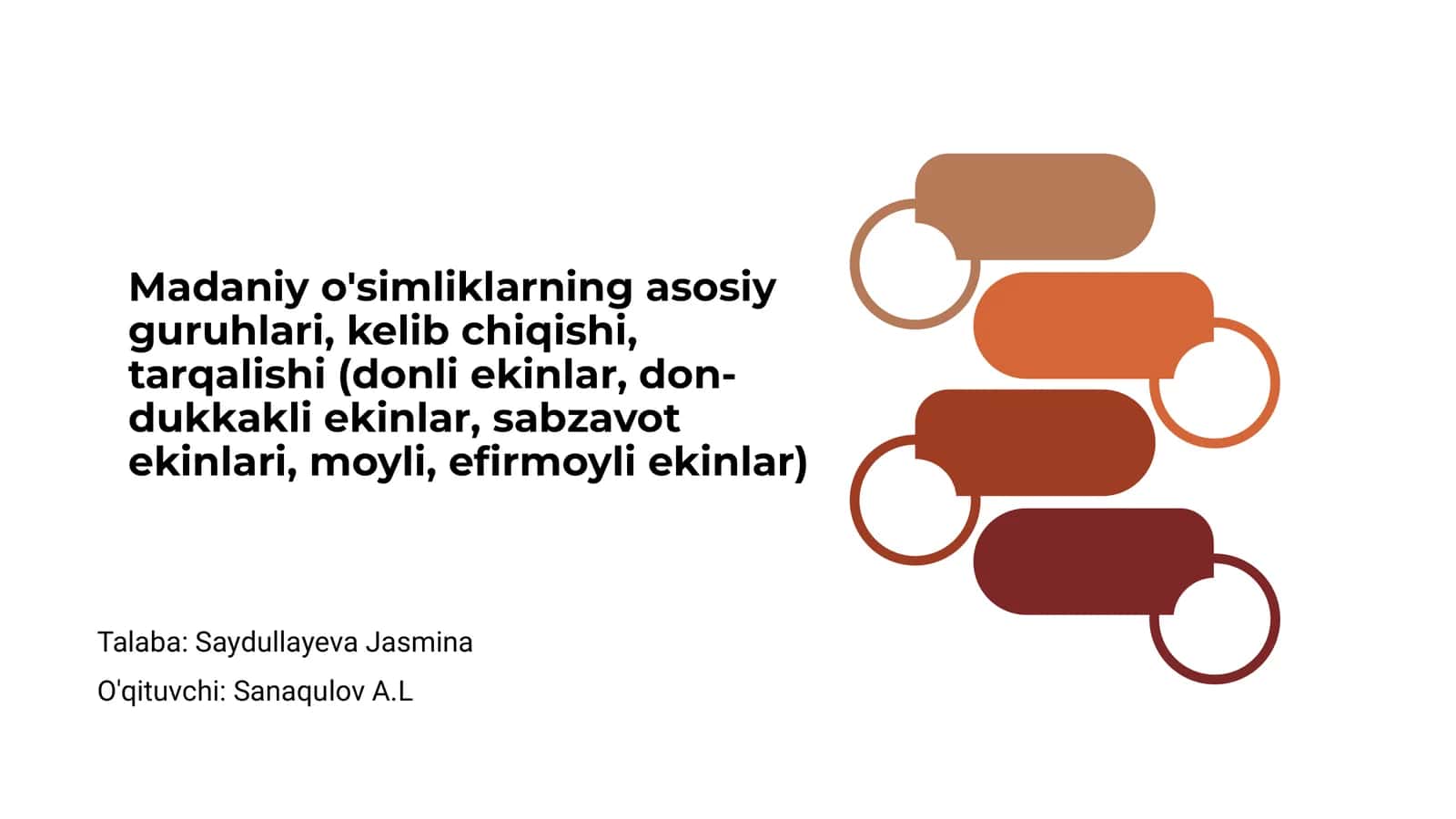 Madaniy o'simliklarning asosiy guruhlari 1