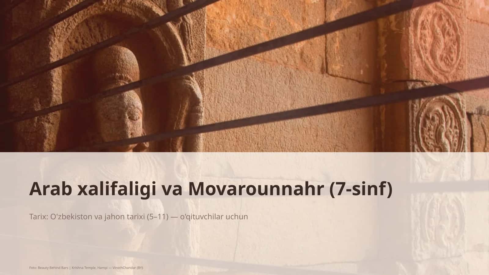 Arab xalifaligi va Movarounnahr (7-sinf) 1