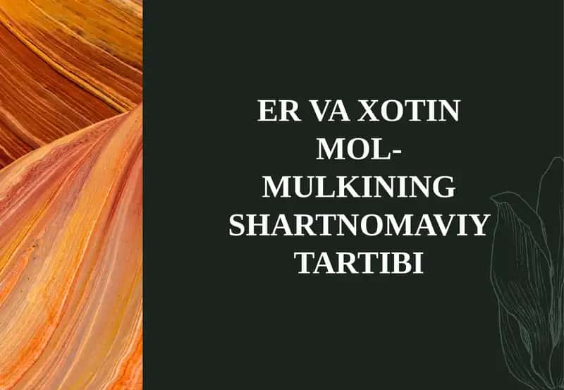 ER VA XOTIN MOL-MULKINING SHARTNOMAVIY TARTIBI 1