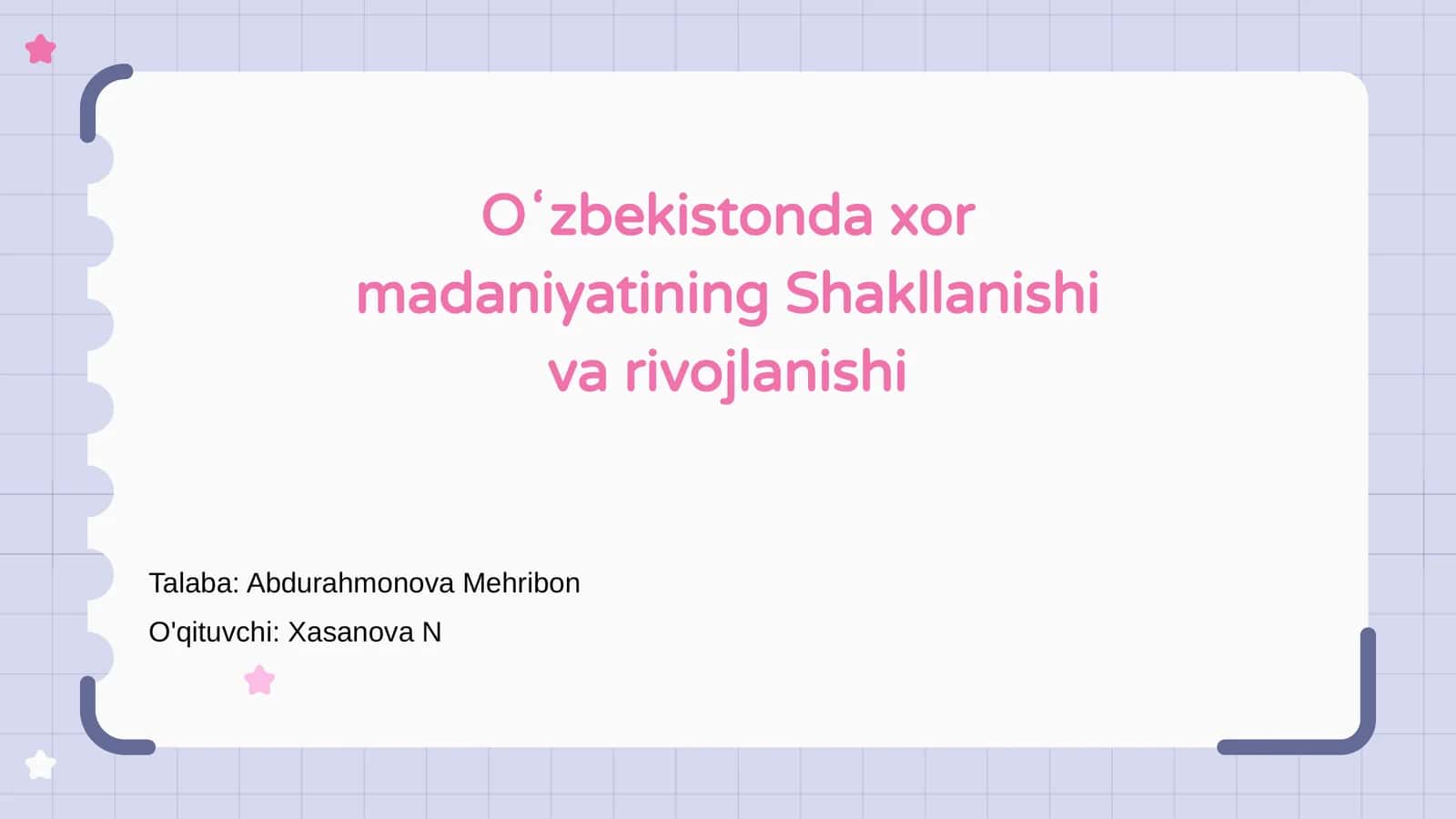 Oʻzbekistonda xor madaniyatining Shakllanishi va rivojlanishi 1