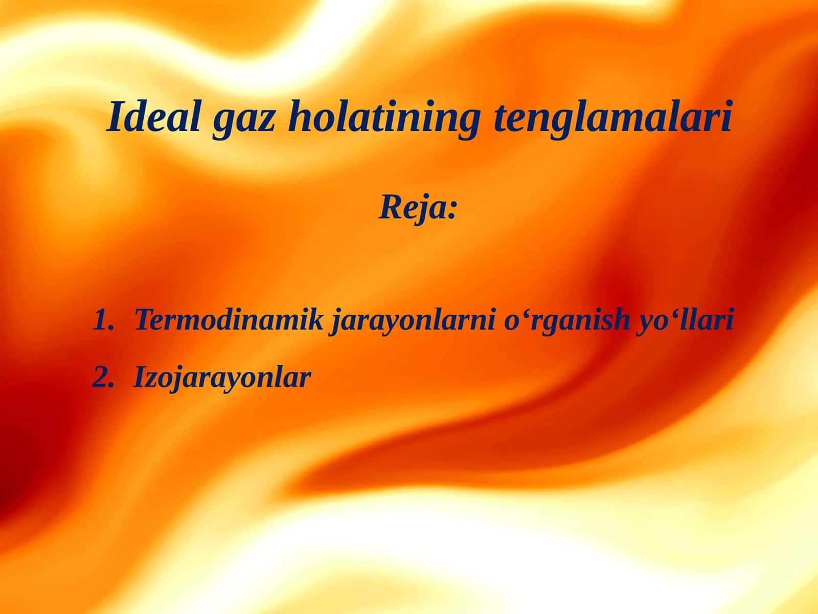 Ideal gaz holatining tenglamalari 1