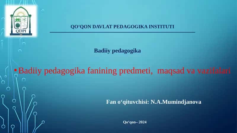 Badiiypedagogika 1