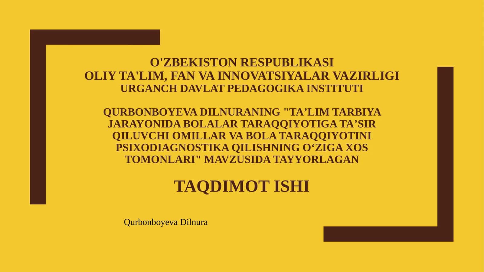 Taʼlim tarbiya jarayonida bolalar taraqqiyotiga taʼsir qiluvchi omillar va bola taraqqiyotini psixodiagnostika qilishning oʻziga xos tomonlari 1