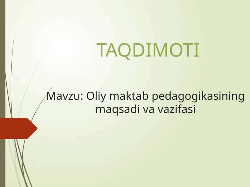 Oliy maktab pedagogikasi 1