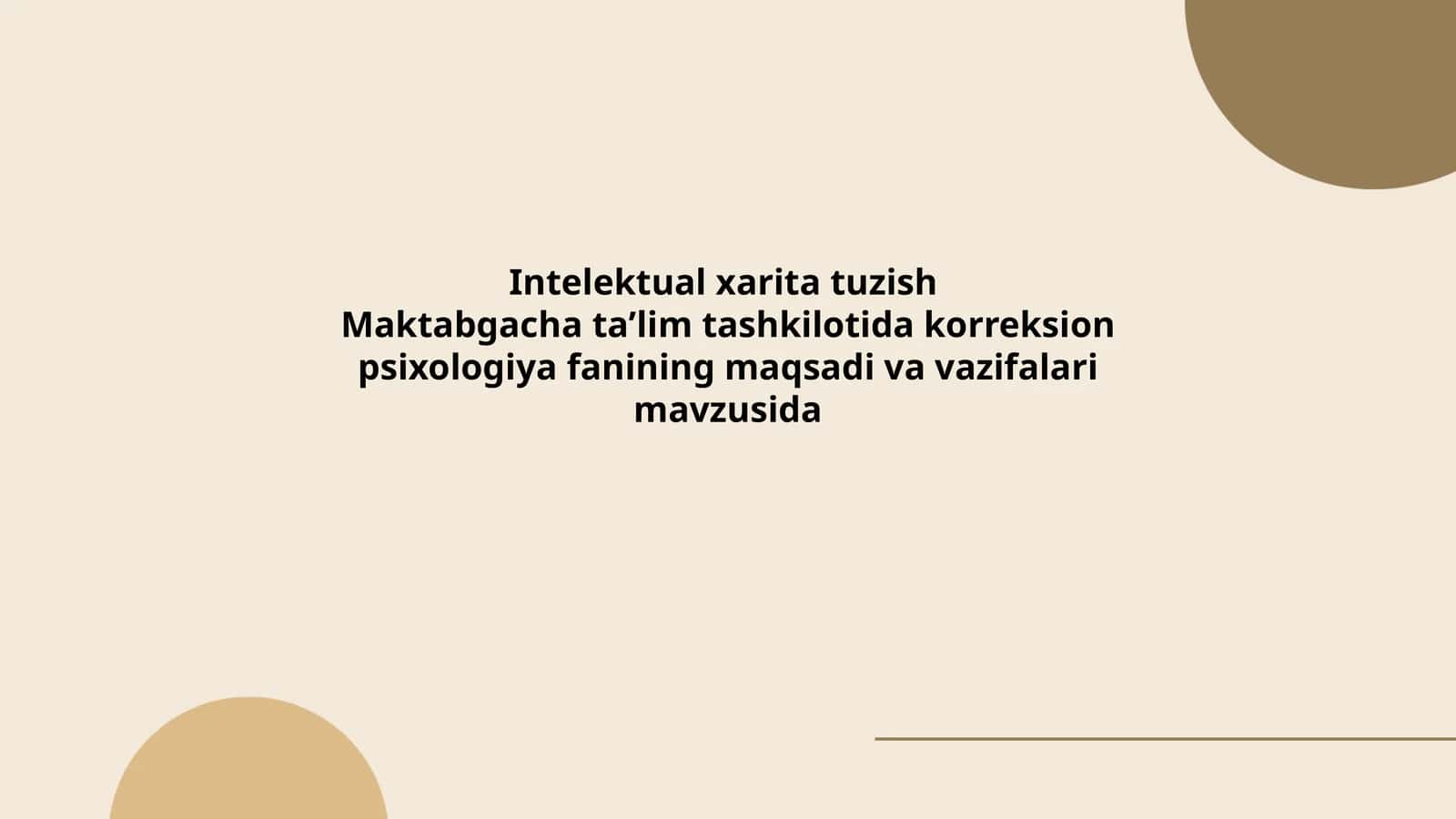 Intelektual xarita tuzish 1