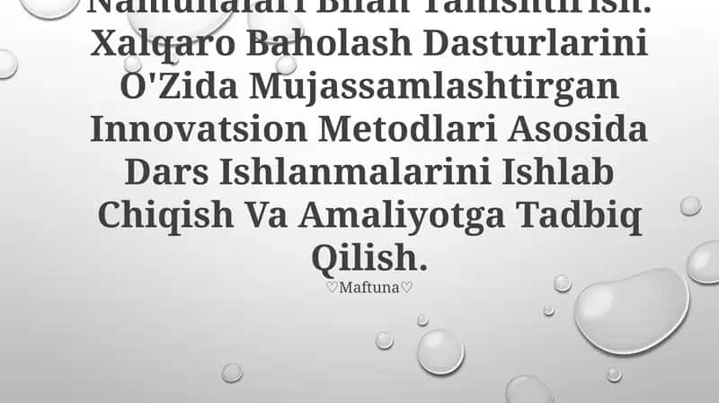 Xalqaro Baholash Dasturlari 1