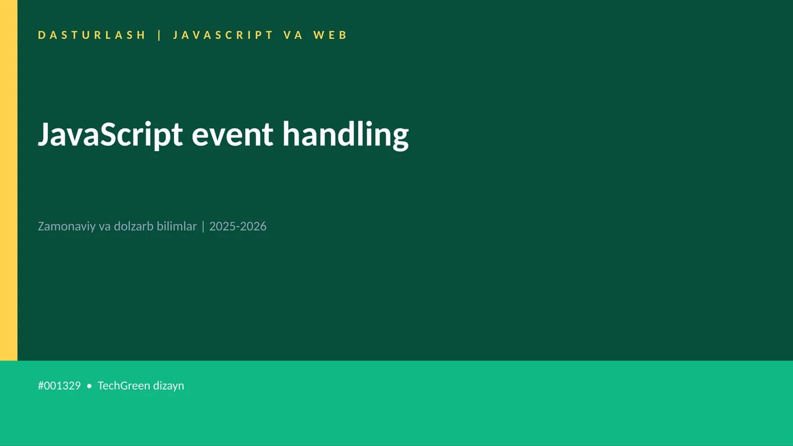 JavaScript event handling 1