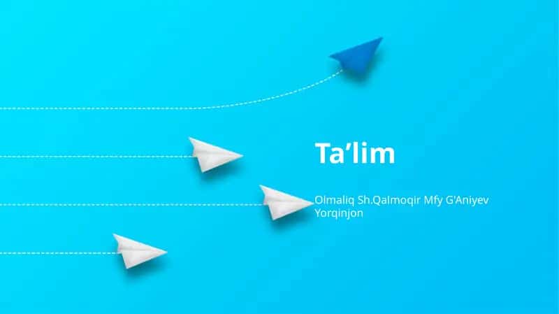 Ta'limga Kirish 1
