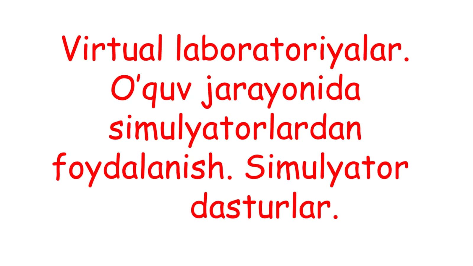 "Virtual laboratoriyalar" mavzusida tayyor slayd 1
