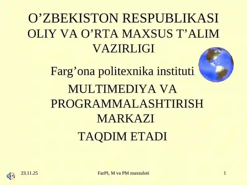 METALLURGIYAVA METALL ISHLAB CHIQARISH TEXNOLOGIYASI
