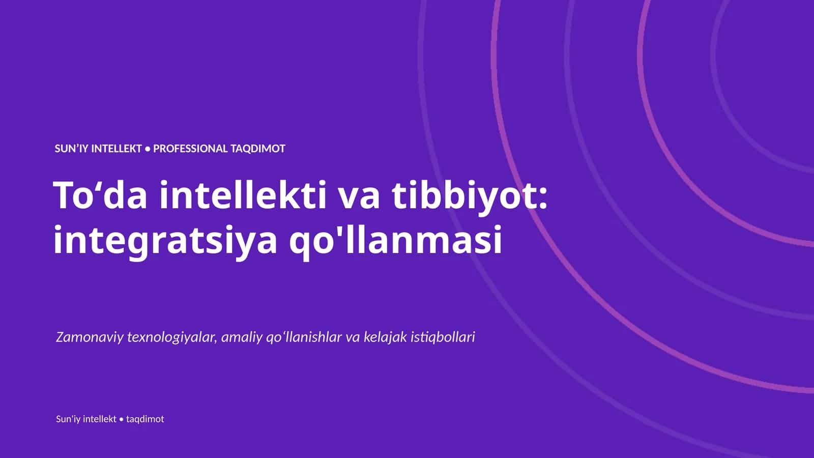 Toʻda intellekti va tibbiyot: integratsiya qo'llanmasi 1