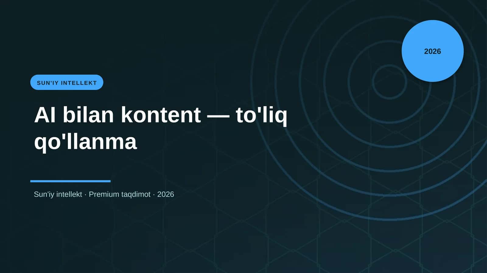 Sun'IY INTELLEKT 1