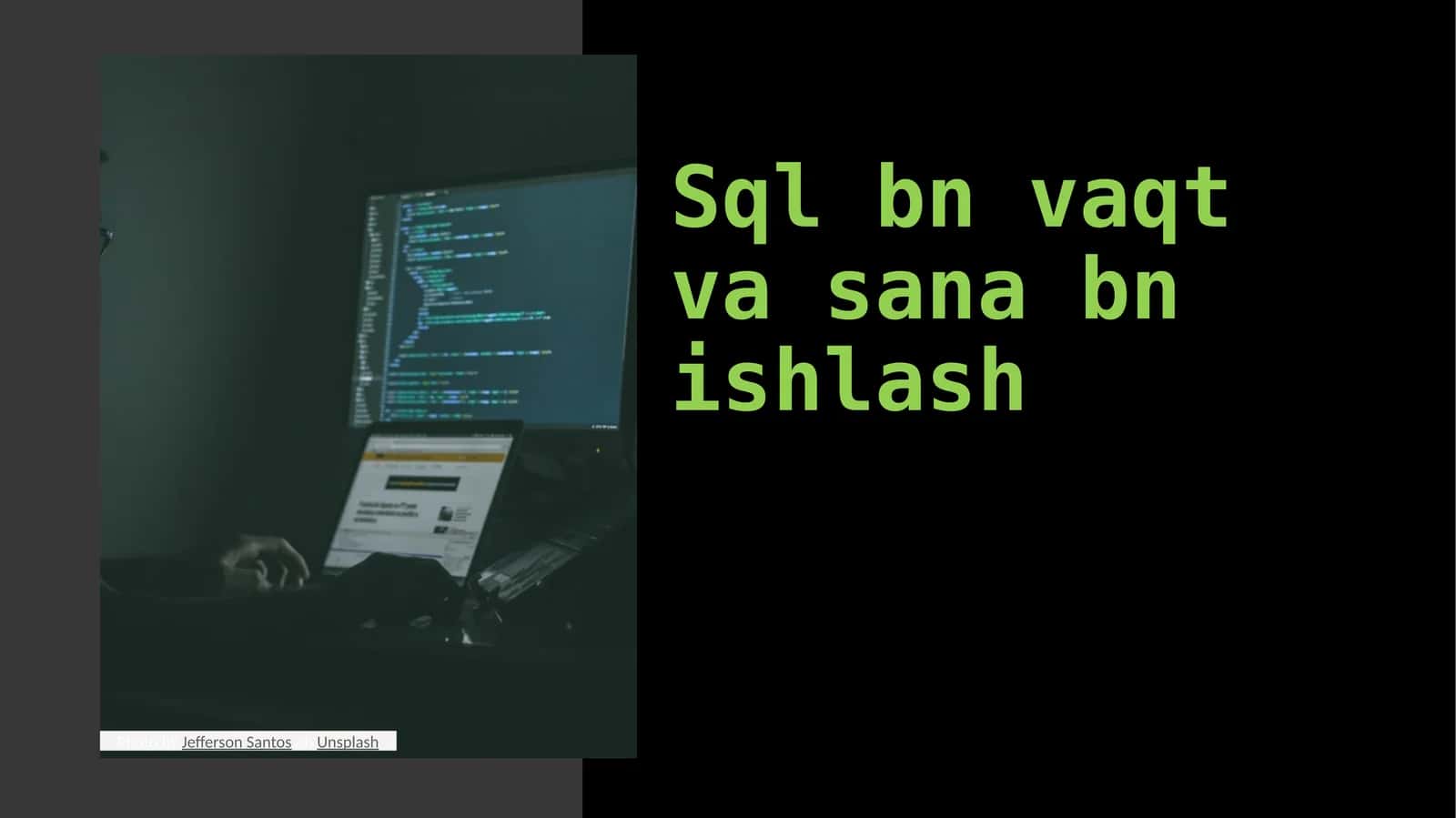 SQLda Vaqt va Sana Funksiyalari 1