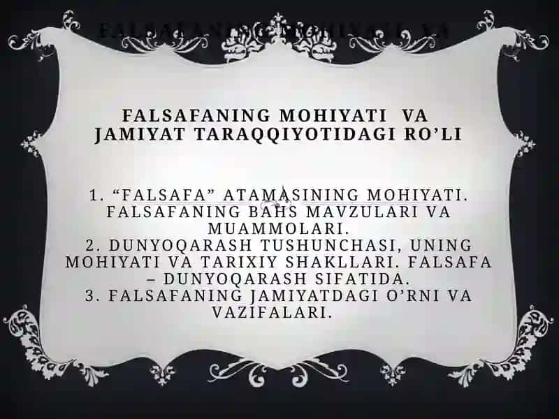 Falsafaatamasi 1
