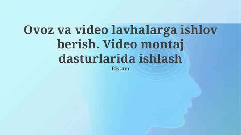 Video Tahrir Dasturlari 1