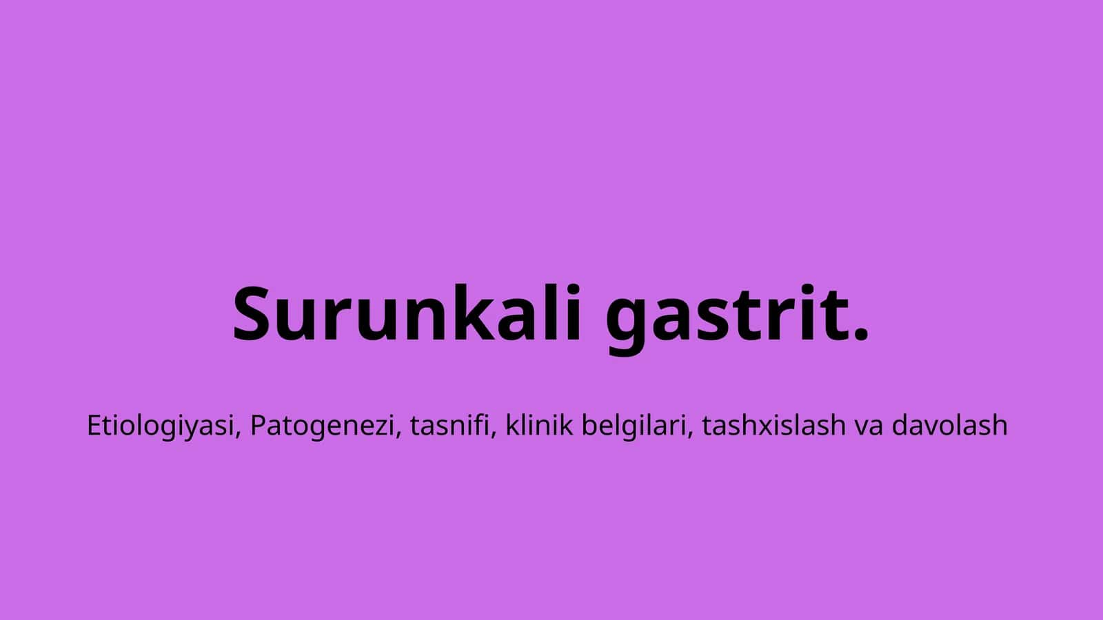 Surunkali gastrit 1