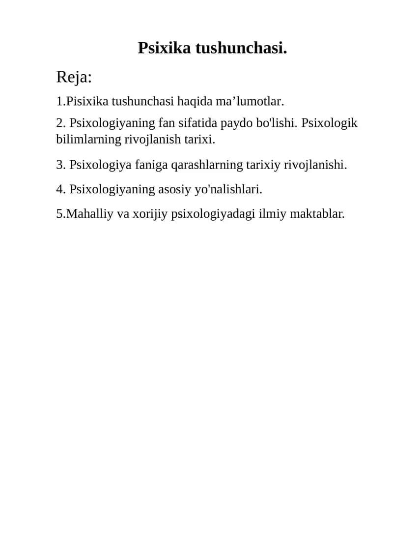 Psixika tushunchasi 1