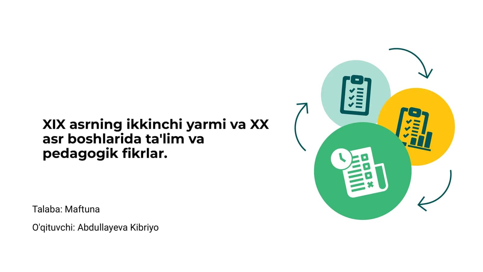 Ta'limning rivojlanish bosqichlari 1