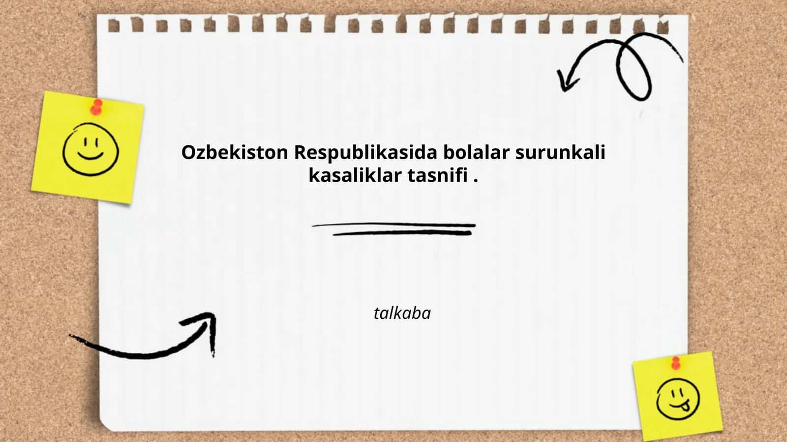 Bolalar surunkali kasalliklari: taʼrif va tasnifiy printsiplari 1