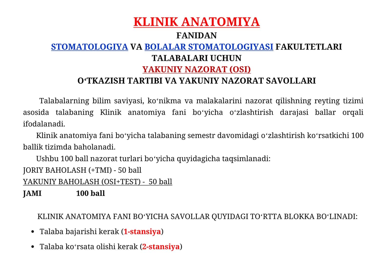 KLINIK ANATOMIYA FANIDAN 1