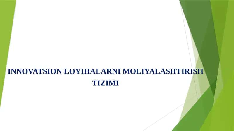 INNOVATSION LOYIHALARNI MOLIYALASHTIRISH TIZIMI 1