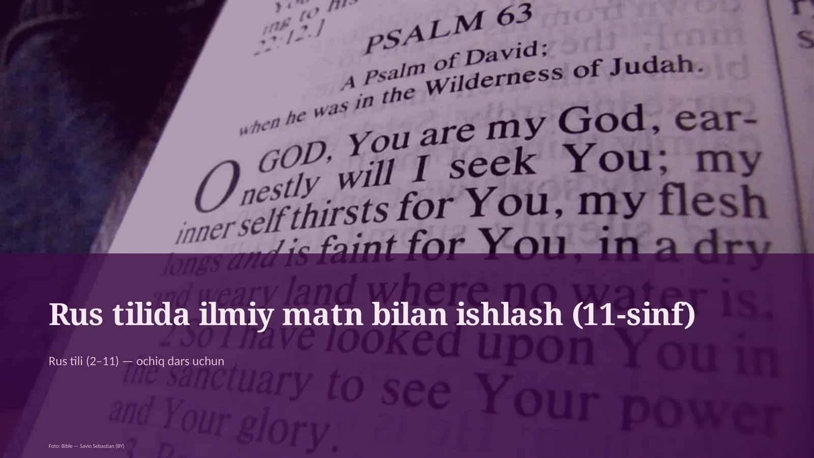 Rus tilida ilmiy matn bilan ishlash (11-sinf) 1