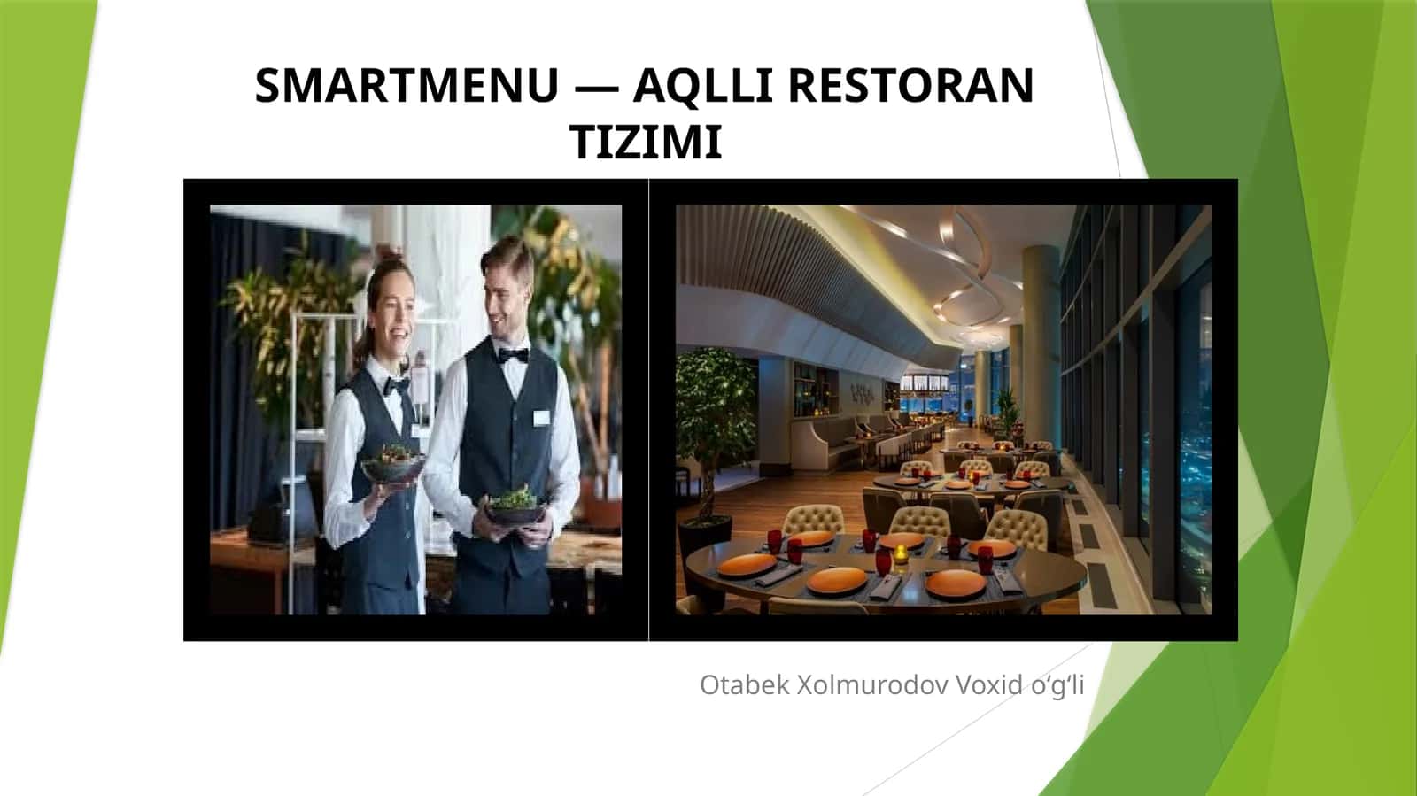SMARTMENU — AQLLI RESTORAN TIZIMI 1