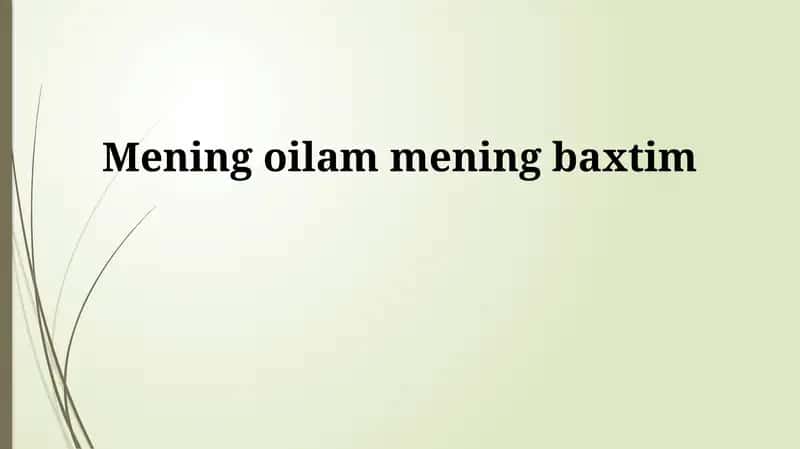 Mening oilam mening baxtim 1