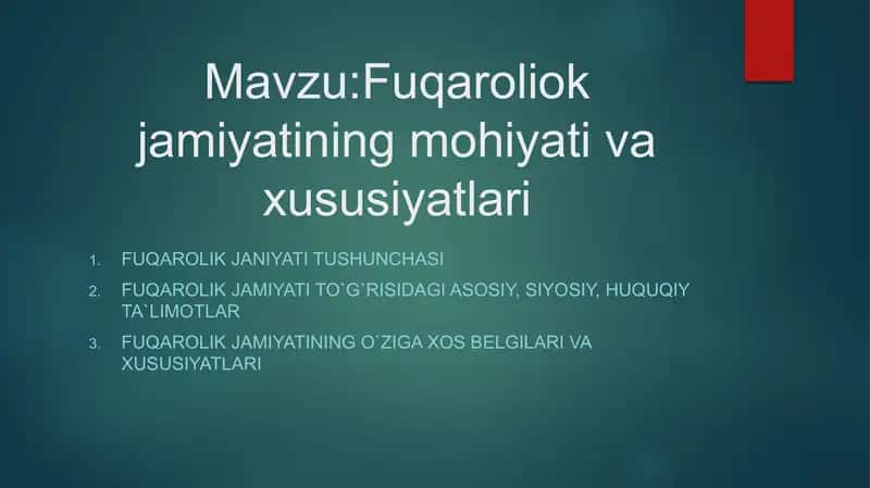 Fuqarolik jamiyatining mohiyati va xususiyatlari 1